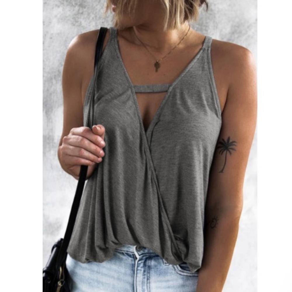 Wrap Front Tank Top - Picture 3 of 3